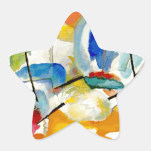 Kandinsky Sea Battle 1913 Star Sticker