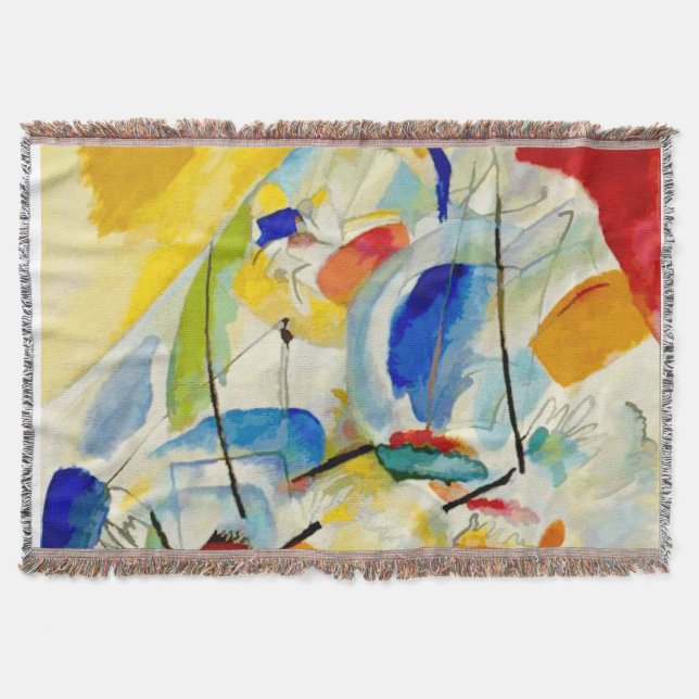 Kandinsky Sea Battle 1913 Throw Blanket (Front)