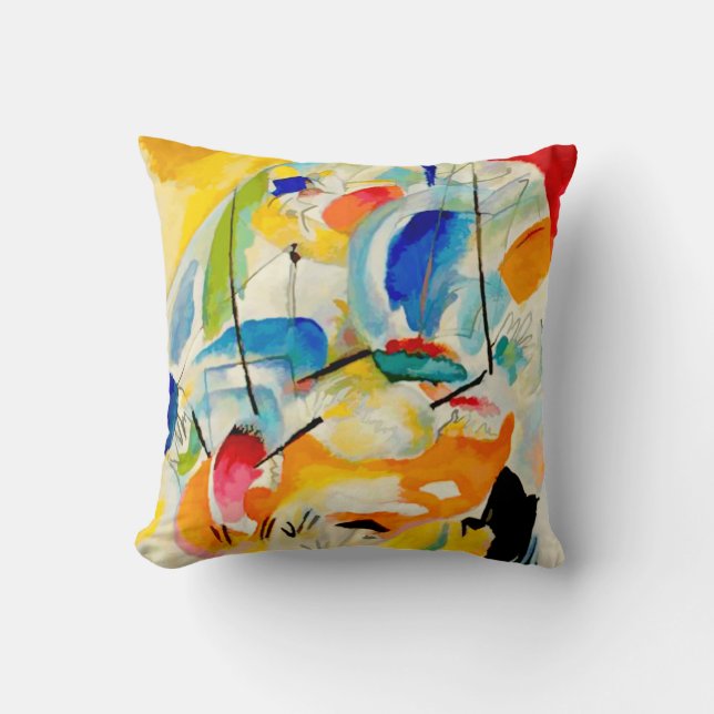 Kandinsky Sea Battle 1913 Throw Pillow (Front)