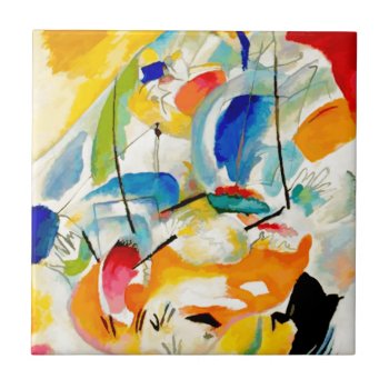 Kandinsky Sea Battle 1913 Tile by The_Masters at Zazzle