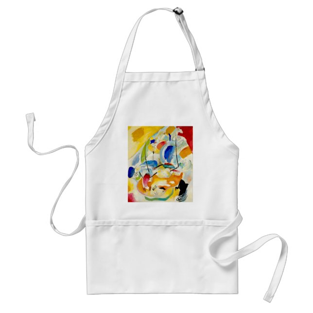 Kandinsky Sea Battle Painting 1913 Adult Apron (Front)
