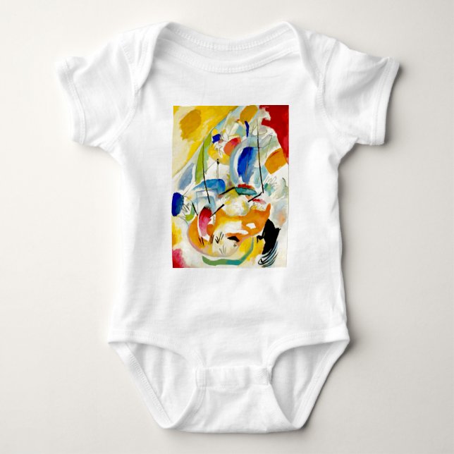Kandinsky Sea Battle Painting 1913 Baby Bodysuit (Front)