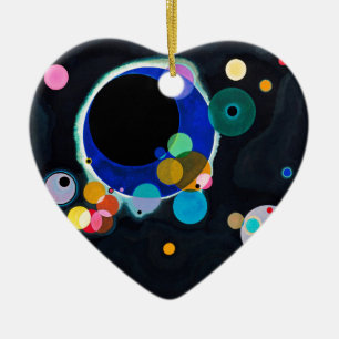 Kandinsky Several Circles Abstract Ceramic Ornament