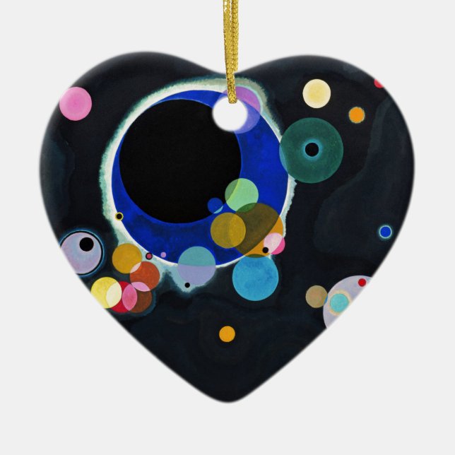 Kandinsky Several Circles Abstract Ceramic Ornament (Front)