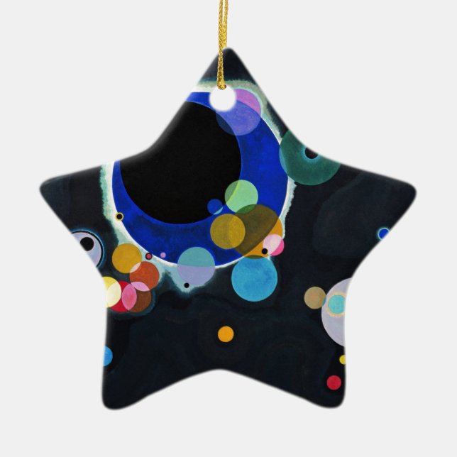 Kandinsky Several Circles Abstract Ceramic Ornament (Front)