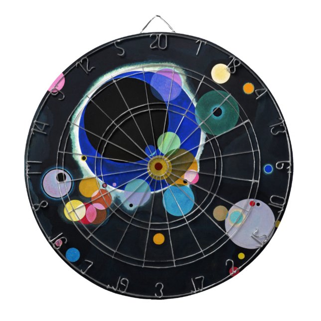 Kandinsky Several Circles Abstract Dart Board (Front)