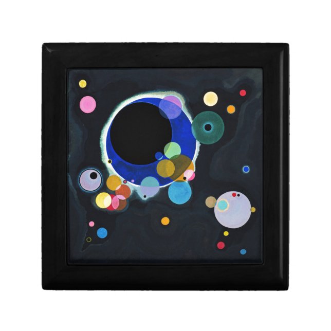 Kandinsky Several Circles Abstract Jewelry Box (Front)