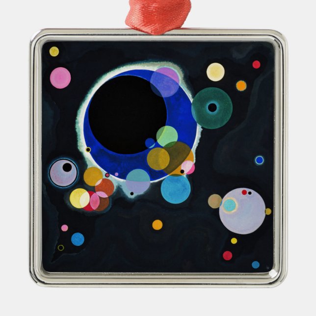 Kandinsky Several Circles Abstract Metal Ornament (Front)