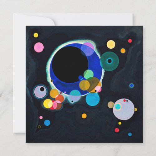 Kandinsky Several Circles Abstract Painting Card