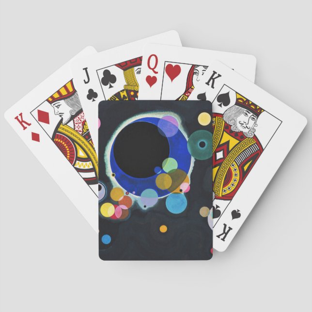 Kandinsky Several Circles Abstract Poker Cards (Back)