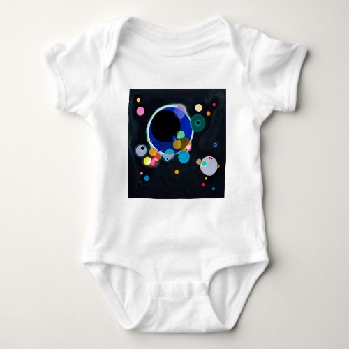Kandinsky Several Circles Artwork Baby Bodysuit