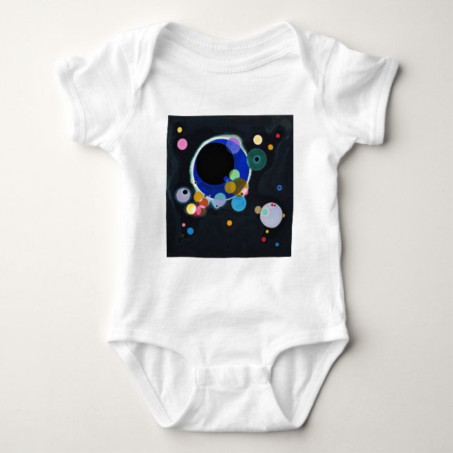 Kandinsky Several Circles Artwork Baby Bodysuit (Front)