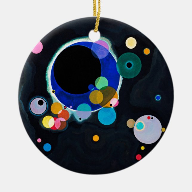 Kandinsky Several Circles Artwork Ceramic Ornament (Front)