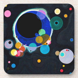 Kandinsky Several Circles Artwork Drink Coaster