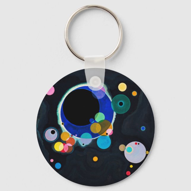 Kandinsky Several Circles Artwork Keychain (Front)