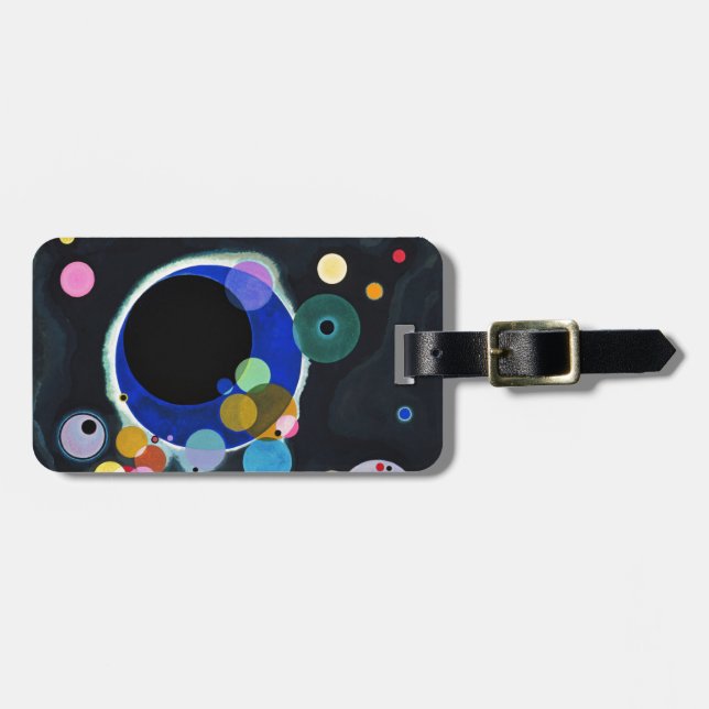 Kandinsky Several Circles Artwork Luggage Tag (Front Horizontal)