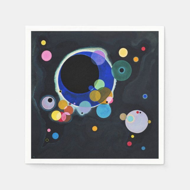 Kandinsky Several Circles Artwork Napkins (Front)