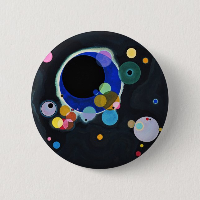 Kandinsky Several Circles Artwork Pinback Button (Front)