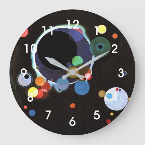 Kandinsky _ Several Circles famous painting Large Clock