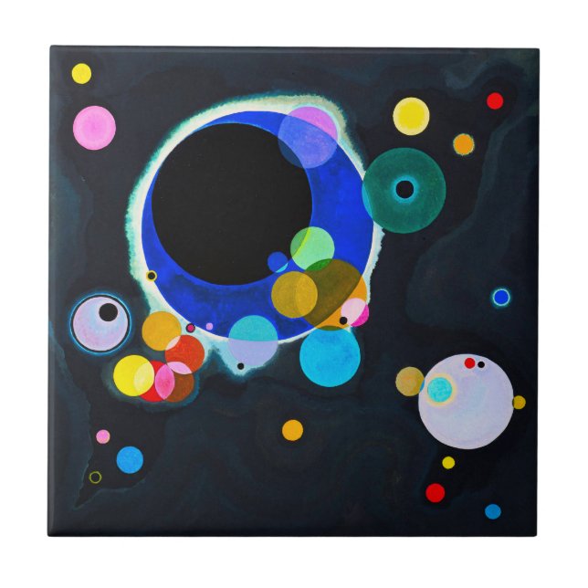 Kandinsky Several Circles Tile (Front)