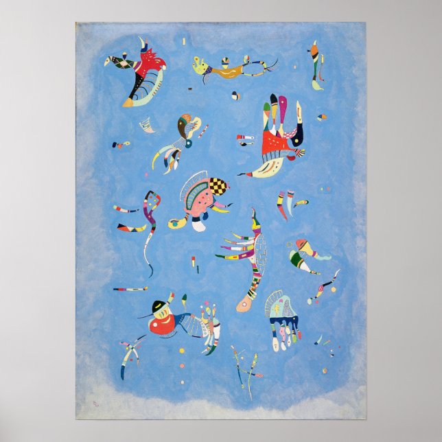 Kandinsky Sky Blue Poster (Front)