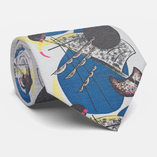 Kandinsky Small Worlds – Blue Composition  Neck Tie