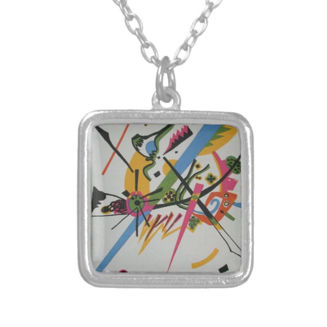 Kandinsky Small Worlds Kleine Welts I Silver Plated Necklace (Front)