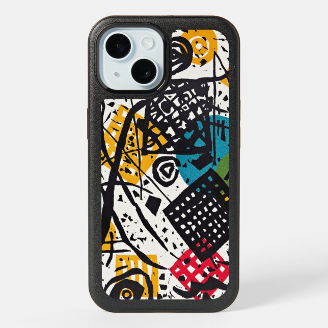 Kandinsky - Small Worlds V, abstract art, iPhone 15 Case (Back)