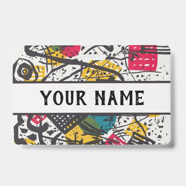 Kandinsky Small Worlds V Abstract Classic Badge (Front)