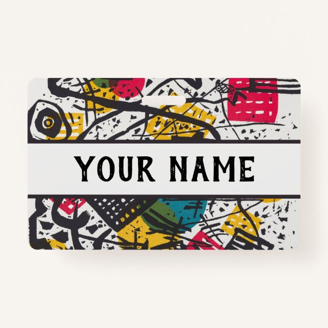 Kandinsky Small Worlds V Abstract Classic Badge (Front)