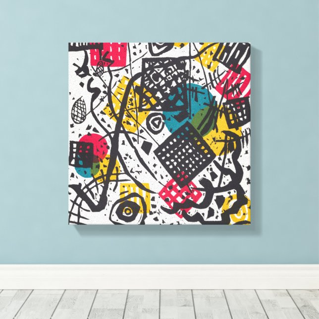 Kandinsky Small Worlds V Abstract Classic Canvas Print (Insitu(Wood Floor))