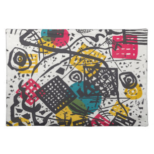 Kandinsky Small Worlds V Abstract Classic Cloth Placemat
