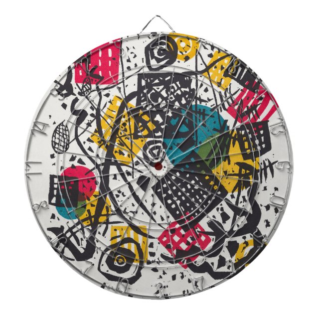 Kandinsky Small Worlds V Abstract Classic Dart Board (Front)