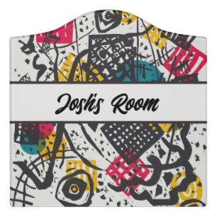 Kandinsky Small Worlds V Abstract Classic Door Sign
