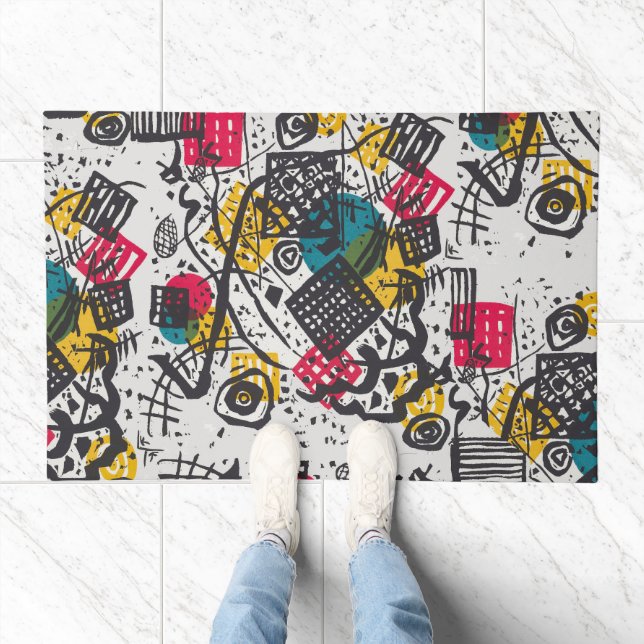 Kandinsky Small Worlds V Abstract Classic Doormat (Indoor)