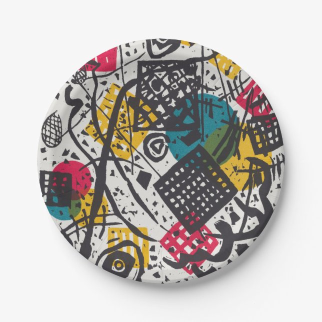 Kandinsky Small Worlds V Abstract Classic Paper Plates (Front)