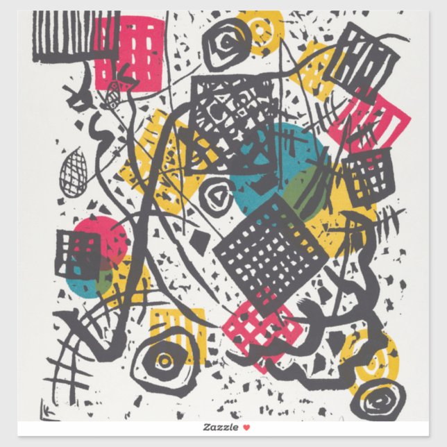 Kandinsky Small Worlds V Abstract Classic Sticker (Sheet)