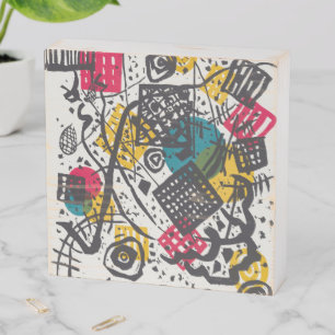 Kandinsky Small Worlds V Abstract Classic Wooden Box Sign