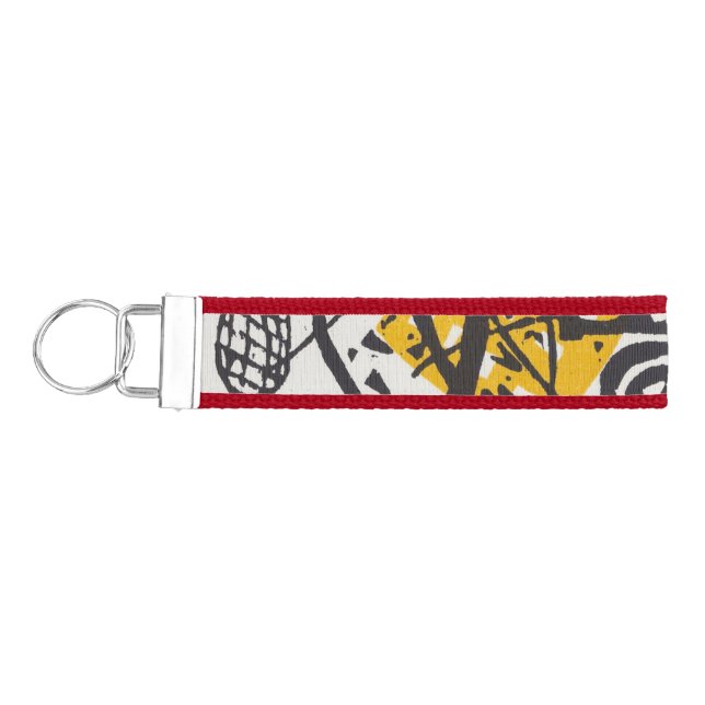 Kandinsky Small Worlds V Abstract Classic Wrist Keychain (Keys on Left)