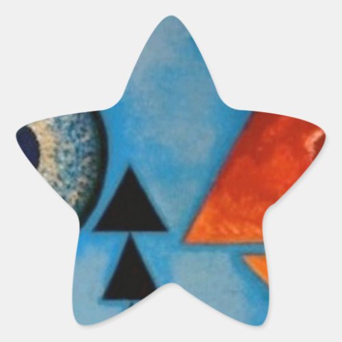 Kandinsky Soft Hard Abstract Star Sticker