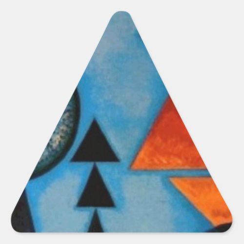 Kandinsky Soft Hard Abstract Triangle Sticker