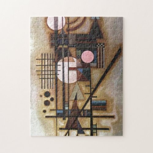 Kandinsky Softened Construction Abstract Art Jigsaw Puzzle