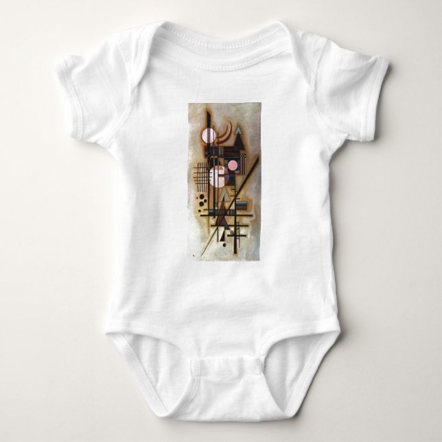 Kandinsky Softened Construction Baby Bodysuit (Front)