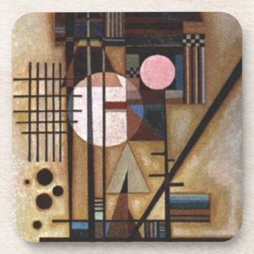 Kandinsky Softened Construction Beverage Coaster