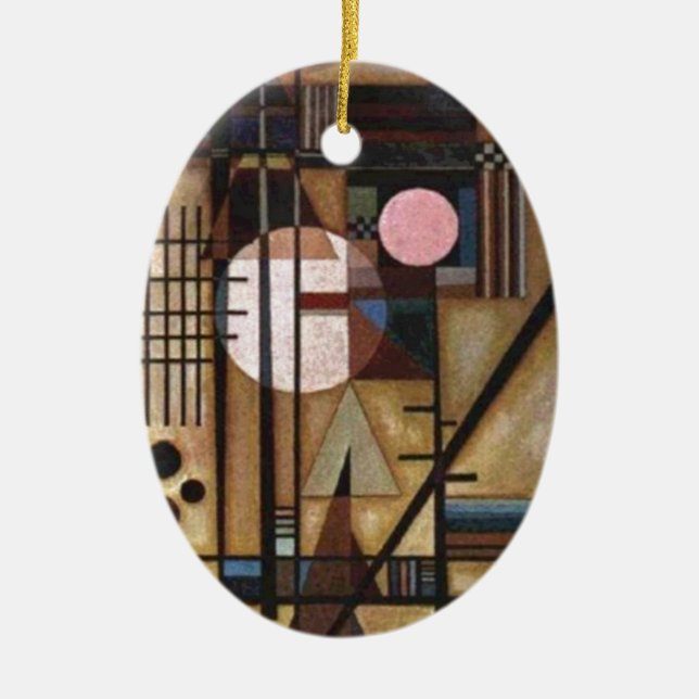 Kandinsky Softened Construction Ceramic Ornament (Front)