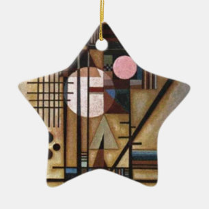 Kandinsky Softened Construction Ceramic Ornament