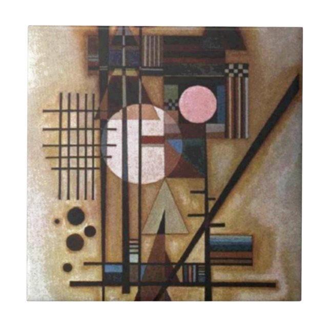 Kandinsky Softened Construction Ceramic Tile (Front)