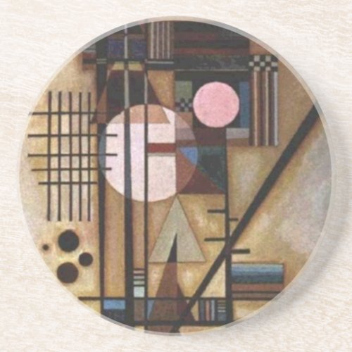 Kandinsky Softened Construction Drink Coaster