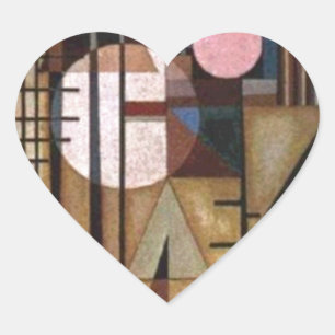 Kandinsky Softened Construction Heart Sticker
