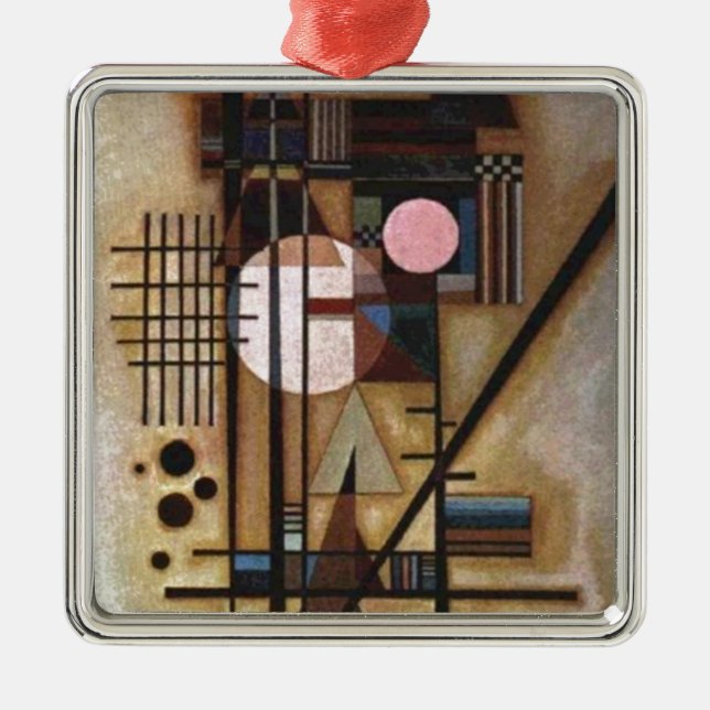Kandinsky Softened Construction Metal Ornament (Front)